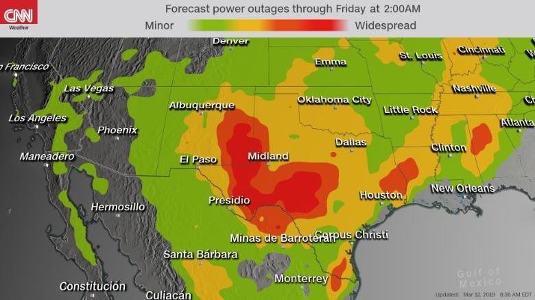70 million are in the path of 'bomb cyclone' set to strike the central US, bringing snow, hail and rain